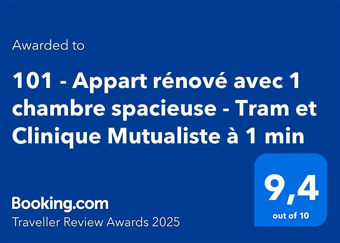 101 - Appart Renove Avec 1 Chambre Spacieuse - Tram Et Clinique Mutualiste A 1 Min